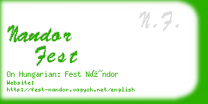 nandor fest business card